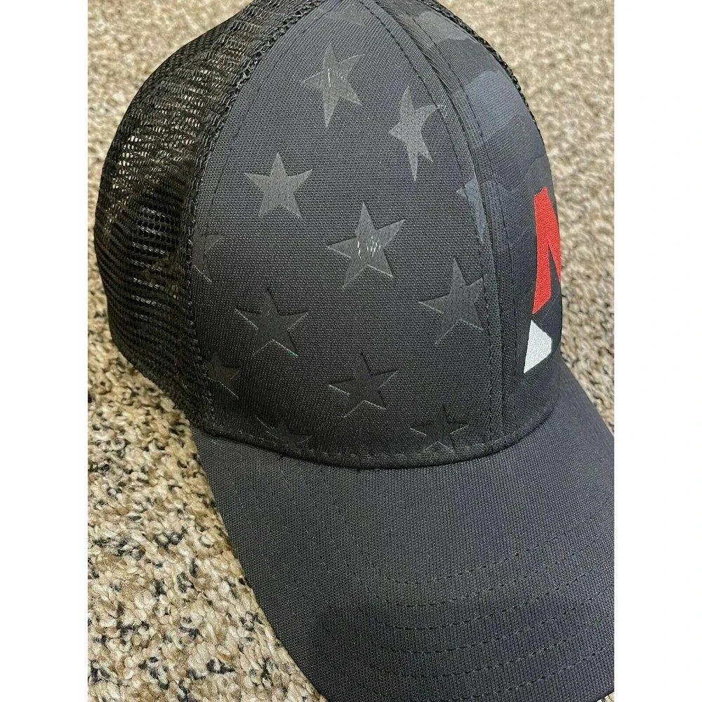 Snapback Adjustable USA Mesh Baseball Black Hat Unisex 1 Size Pre-Owned